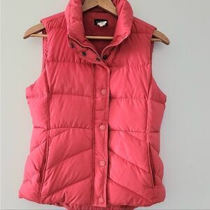 J Crew puffer vest winter women's size small pink coral
